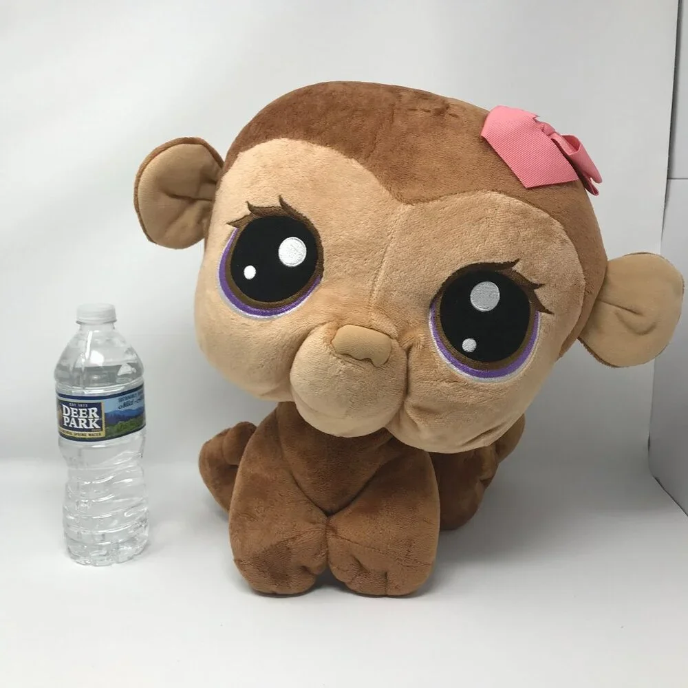 Hasbro Littlest Pet Shop LPS Huggable Monkey Bobblehead Plush Stuffed Animal 15" - Picture 2 of 10